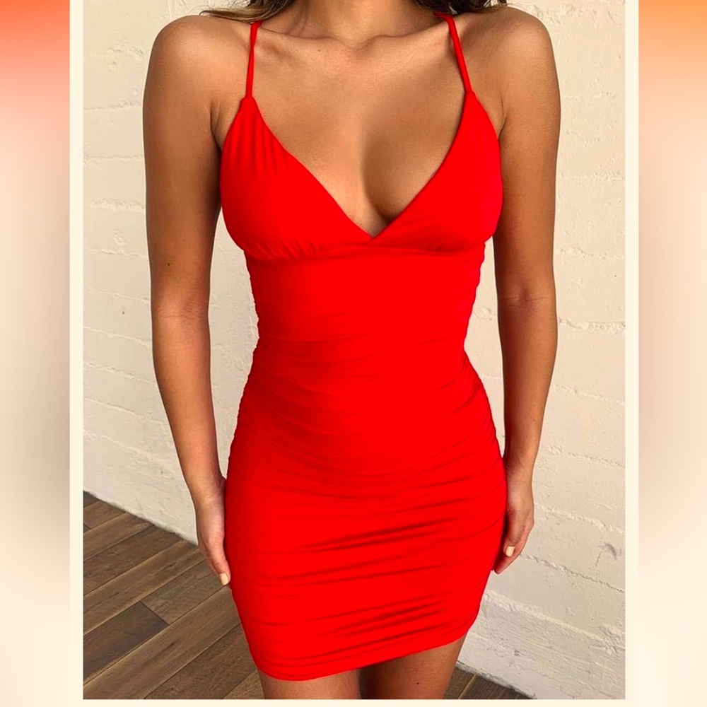 Women's Club & Night Out Sexy Spaghetti Straps Backless Bodycon Mini Dress
